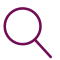 Purple magnifying glass to represent search engine optimization
